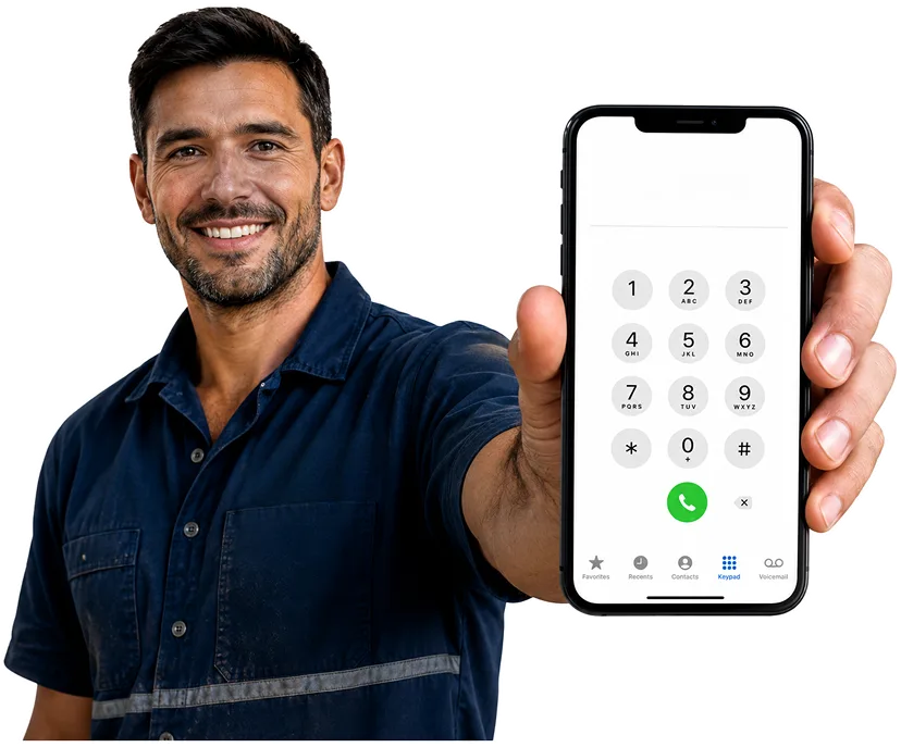 Plumber on the phone taking a Bondi Beach callout