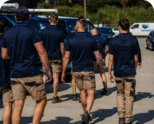 Plumbers loading up before a Bondi Beach job